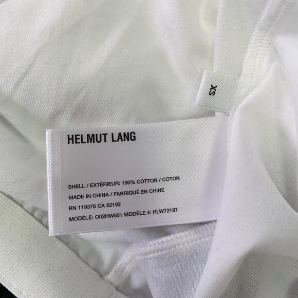 HELMUT LANG Size XS Black White Cotton Layered Bubble Hem Dress - Picture 6 of 7